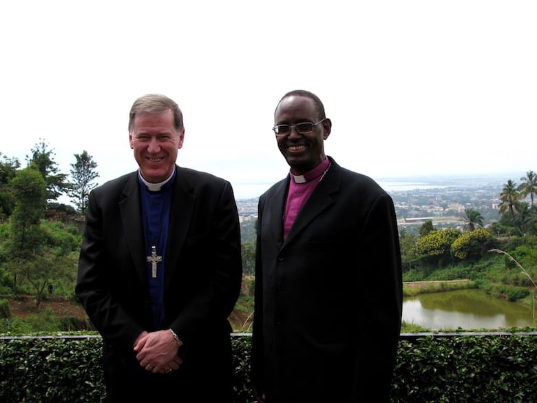 Archbishop Fred Hiltz, primate of the Anglican Church of Canada, and Archbishop Ntahoturi