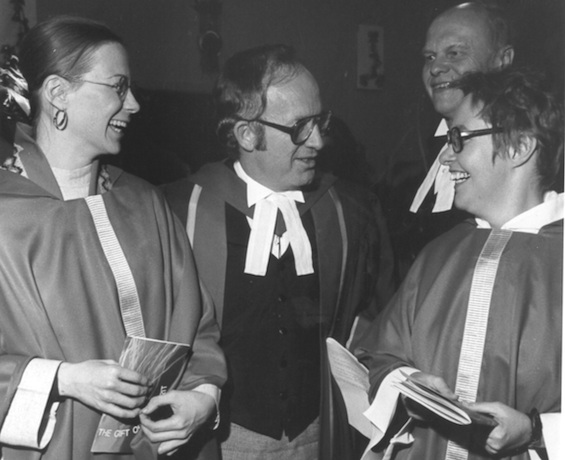 The Rev. Mary Lucas (left) and the Rev. Beverly Shanley, were among the first six women ordained to the priesthood in the Anglican Church of Canada. Photo: Canadian Churchman