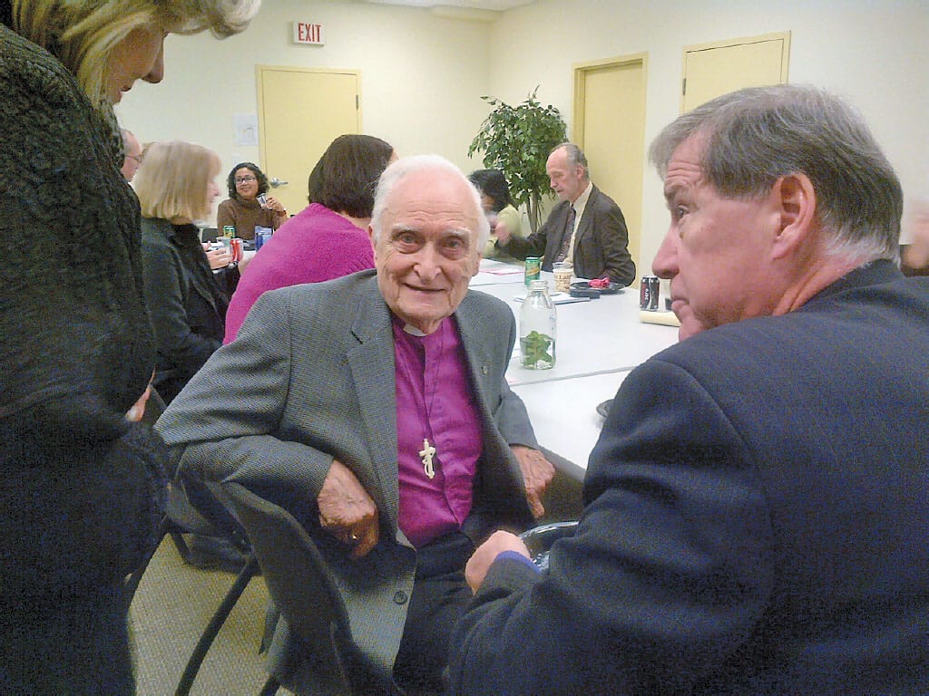 Archbishop Douglas Hambidge with Archbishop Fred Hiltz, right. Photo: Saskia Rowley Fielder