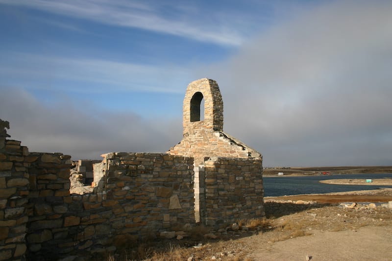 Landmarks like the Old Stone Church will appear in Google’s Street View map of the High Arctic village of Cambridge Bay. Photo: Kitikmeot Heritage Society