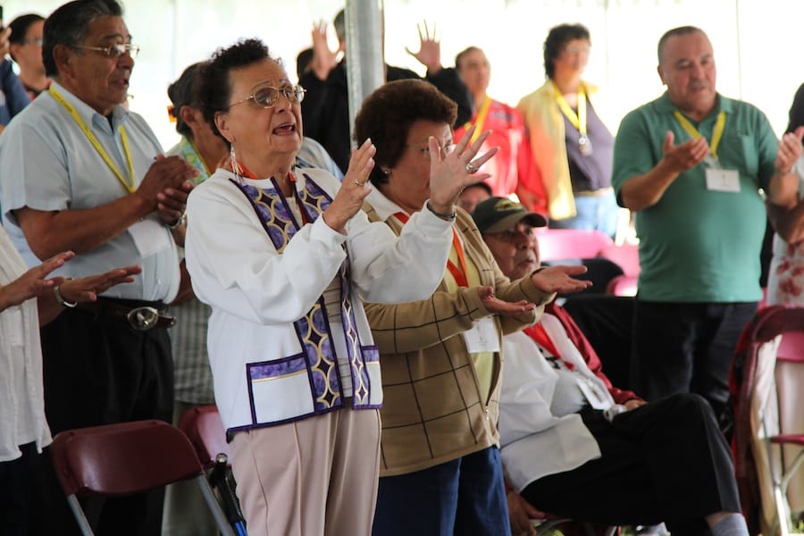 About 200 indigenous Anglicans gathered for the Seventh Sacred Circle in Pinawa, Man., Aug. 5 to 12. Photo: Lisa Barry/Anglican Video