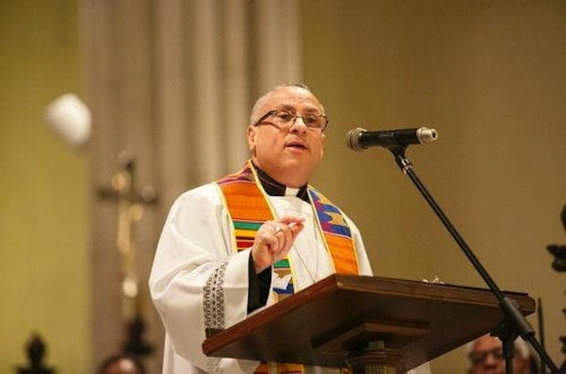 Bishop-elect Peter Fenty preaching at a Black Heritage Celebration at St. Paul, Bloor Street in Toronto in February. Photo: Michael Hudson/Diocese of Toronto