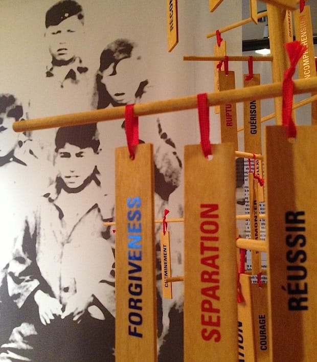 The Red Memory exhibit includes the "Tree of Emotions"which expresses what former Indian residential school students feelabout their experience of assimilation. Photo: Marites Sison