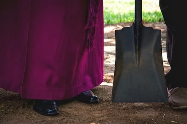The groundbreaking ceremony for a large executive housing project by the Anglican Church in Zambia. Photo: Bellah Zulu/ACNS