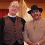 (L to R) Dean Kenneth Davis, and the Rev. Samuel Halkett, have teamed up to bring Cree language classes at St. Alban’s Cathedral in Prince Albert, Sask. Photo: Perry Bergson/Prince Albert Daily Herald