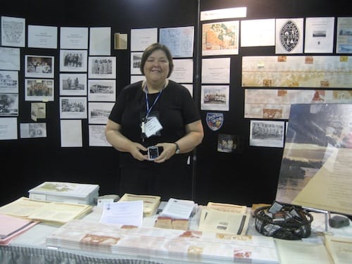 Nancy Hurn, General Synod archivist, at the TRC's Northern National Event in Inuvik. Photo: Marites N. Sison