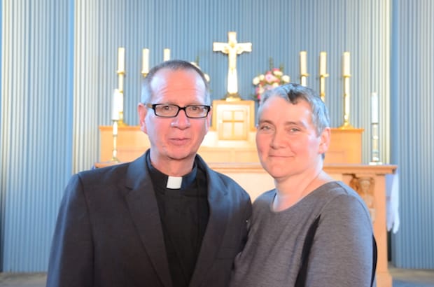 The Rev. John Watton, pictured here with his wife, Karen, after his election to the role of bishop of the diocese of Central Newfoundland April 30. Photo: Terry J. Saunders