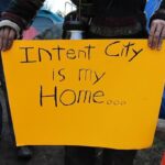 For almost a year, tent city residents protested Victoria's lack of affordable housing. Photo: Super InTent City