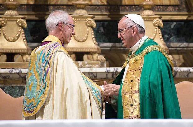 Archbishop of Canterbury Justin Welby’s meeting with Pope Francis marks 50 years of ecumenical dialogue meant to foster a closer relationship between the Anglican Communion and the Roman Catholic Church. Photo: Anglican Centre in Rome