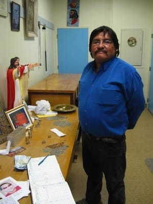 The Rev. Silas Nabinicaboo, deacon-in-charge at St. John's Anglican Church in Kawawachikamach, is also part of a group working to translate the Bible into Naskapi. Photo: Bruce Myers