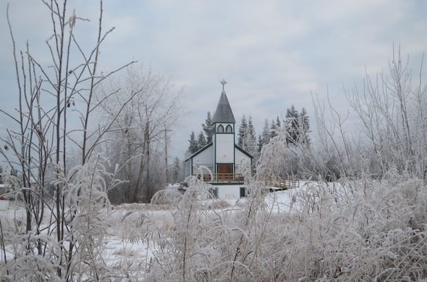Climate change induces permafrost melting, endangering the foundation of St. Mary with St. Mark Anglican Church in Mayo, Yukon, according to parishioners taking part in a Lenten project focusing on climate justice. Photo: St. Mary with St. Mark Anglican Church
