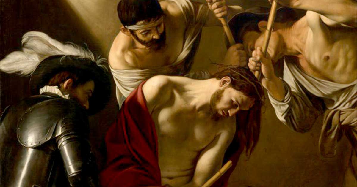 The crowning of thorns, Caravaggio. Art: Kunsthistorisches Museum/Wikipedia