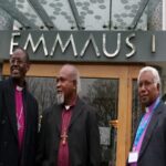 (L to R) Anglican Archbishops Bernard Ntahoturi (Burundi), Joseph Kifau Kopapa (Papua New Guinea) and David Vunagi (Melanesia) at this year's Primates' Meeting in Dublin. Photo: ACNS