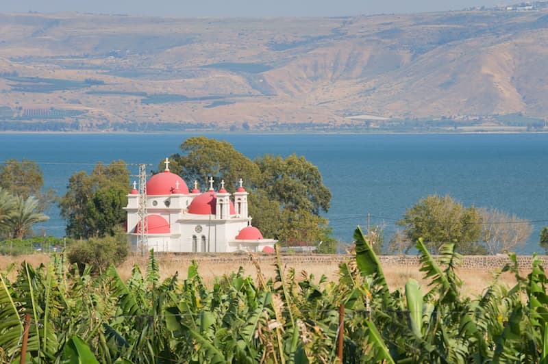 The Greek Orthodox church at Capernaum, by the Sea of Galilee Photo: Ellas Design