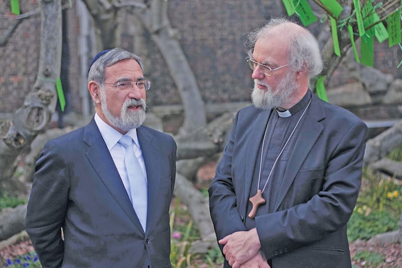 Chief Rabbi Lord Sacks with Archbishop Rowan Williams