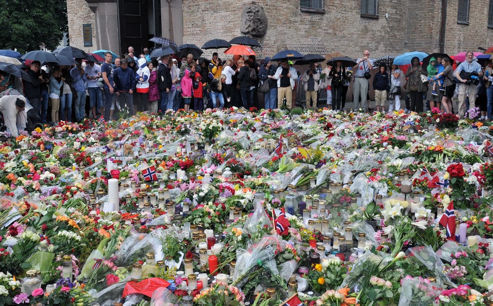 On July 22, Norway commemorated the one-year anniversary of the mass shooting that killed 77 people. Photo: Rdt nytt