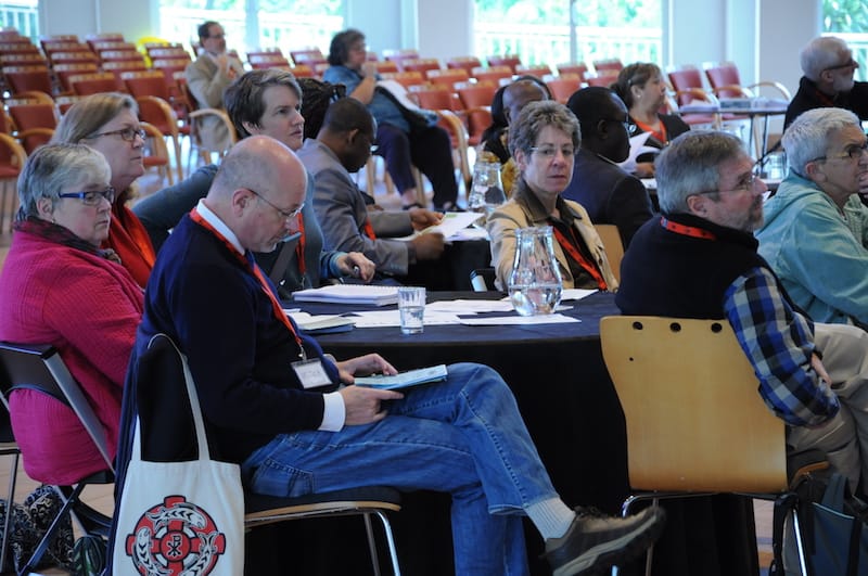 Members listen to a presentation Oct. 30 during the fourth day of the Anglican Consultative Council's meeting in Auckland. Photo: ENS/Mary Frances Schjonberg