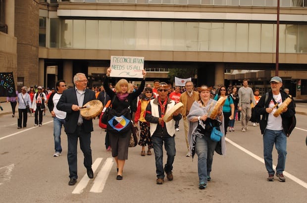 About 10,000 people joined the “Walk for Reconciliation” in Ottawa May 31, part of the closing events of the Truth and Reconciliation Commission. Photo: André Forget