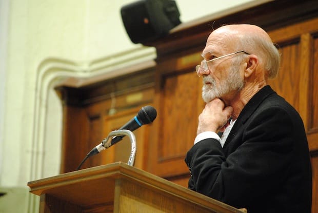 American theologian Stanley Hauerwas spoke at Wycliffe about the importance of writing "good theological sentences." Photo: André Forget