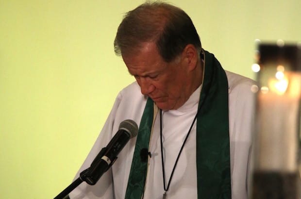Archbishop Fred Hiltz delivers the sermon at the closing worship of General Synod 2016, July 12. Photo: Art Babych
