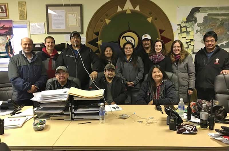 The PWRDF delegation with the Pikangikum First Nation Band Council. Photo: Contributed